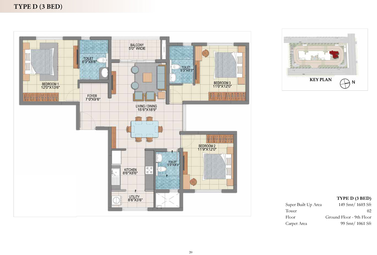 Prestige Fontaine Bleau Floor Plan