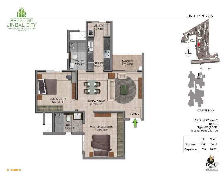 Prestige Jindal City Floor Plan