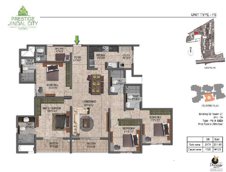 Prestige Jindal City Floor Plan