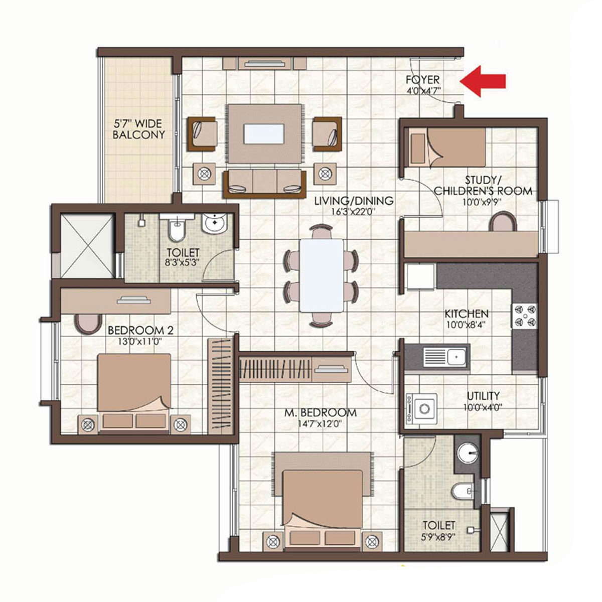 Prestige Kew Gardens Floor Plan