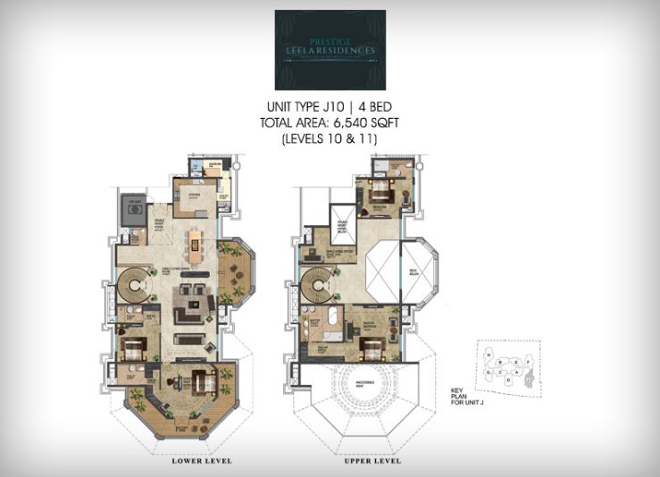 Prestige Leela Residences 4 BHK Floor Plan