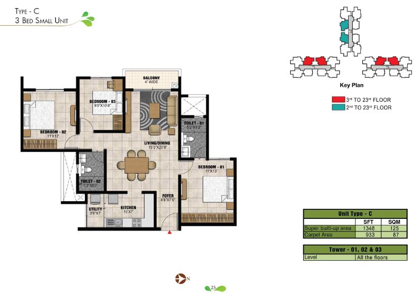 Prestige Park Square Floor Plan