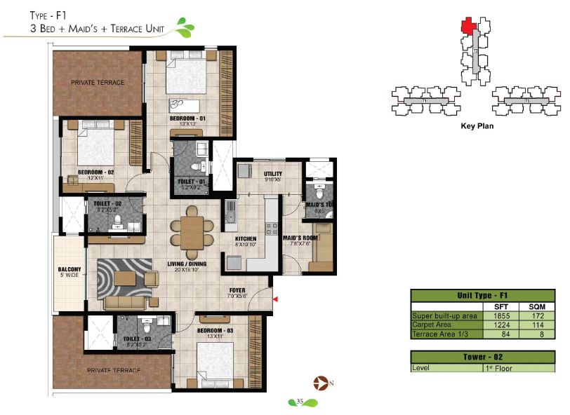 Prestige Park Square Floor Plan