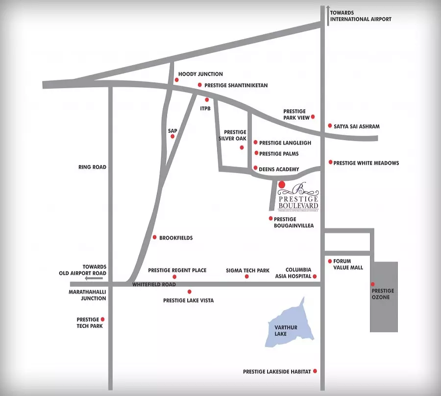 Prestige Boulevard Location Map