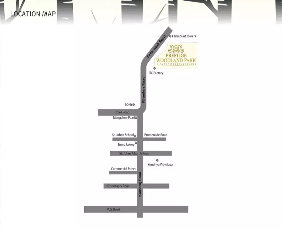 Prestige Woodland Park Location Map